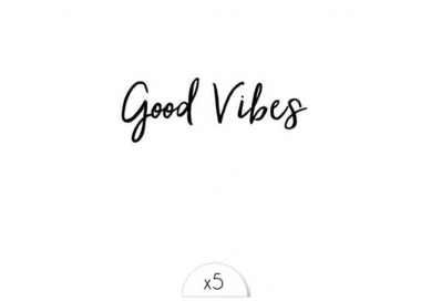 Tattoo LOVELY SIOOU Ecriture "Good Vibes" (ondes positives). LT07