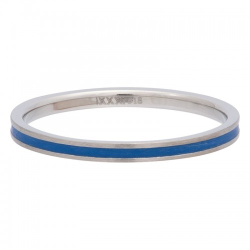 Bague IXXXI Line blue 2 mm - Argent