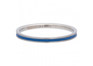 Bague IXXXI Line blue 2 mm - Argent