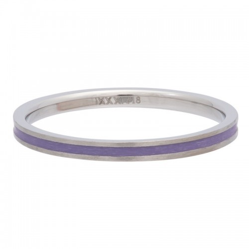 Bague IXXXI Line purple 2 mm - Argent
