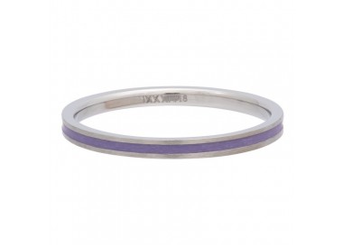 Bague IXXXI Line purple 2 mm - Argent