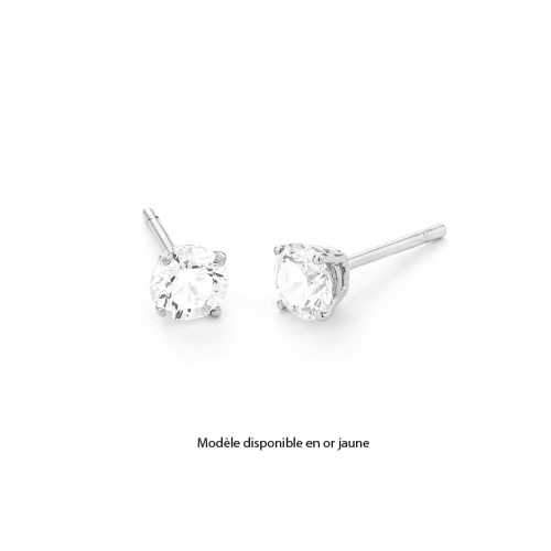 Boucles d'oreilles or jaune 750/1000 et diamants by Stauffer