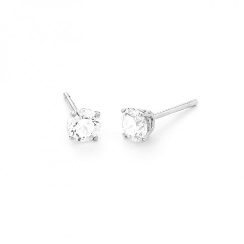 Boucles d'oreilles or gris 750/1000 et diamants 0,40 carat by Stauffer