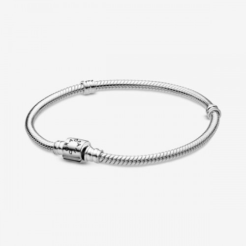 Bracelet Maille Serpent Fermoir Barillet Pandora Moments en argent 925/1000 Pandora - 598816C00
