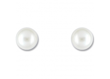 Boucles d'oreilles perles de culture 9 mm argent 925/1000 by Stauffer