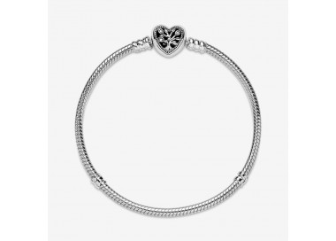 Bracelet Maille Serpent Fermoir Cœur Arbre de Vie Pandora Moments en argent 925/1000 Pandora - 598827C01