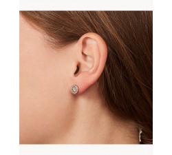 Boucles d'oreilles femme acier glitz nacrés gris Fossil JF02949791