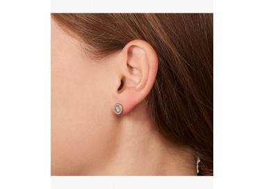 Boucles d'oreilles femme acier glitz nacrés gris Fossil JF02949791