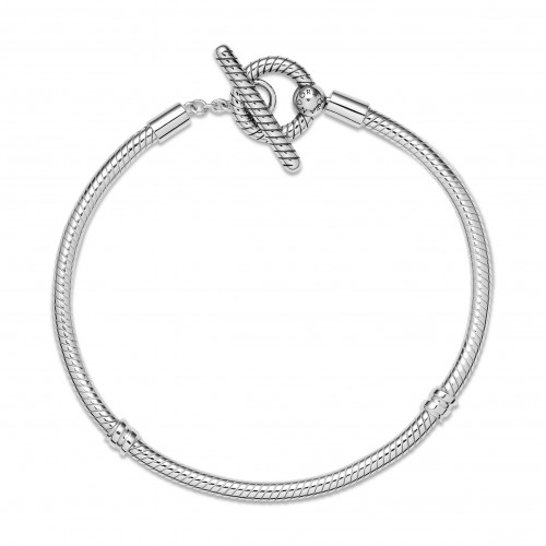 Bracelet chaîne serpent à barre en T Pandora Moments en argent 925/1000 599082C00