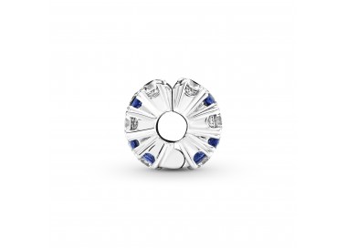 Charm clip Clair et bleu scintillant en Argent 925/1000 PANDORA 799171C01