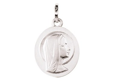 Médaille vierge or gris 375/1000 by Stauffer