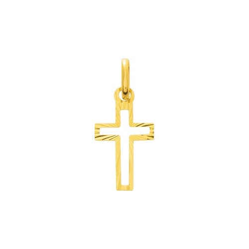 Pendentif croix or jaune 375/1000 by Stauffer