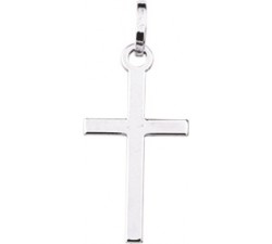 Pendentif croix or gris 375/1000 by Stauffer
