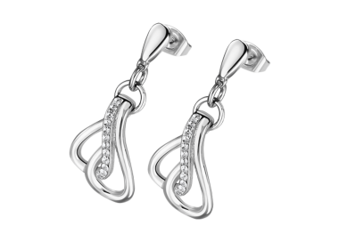 Boucles d'oreilles acier LOTUS STYLE LS1945-4/1