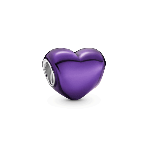 Charm cœur violet métalliqueen Argent 925/1000 PANDORA 799291C01