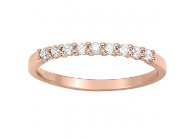 Alliance or rose 750/1000 et diamants 0,18 carat by Stauffer