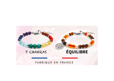 Bracelet STILIVITA en acier - Collection équilibre - JOIE DE VIVRE - tourmaline verte - quartz tourmaliné - SI 353