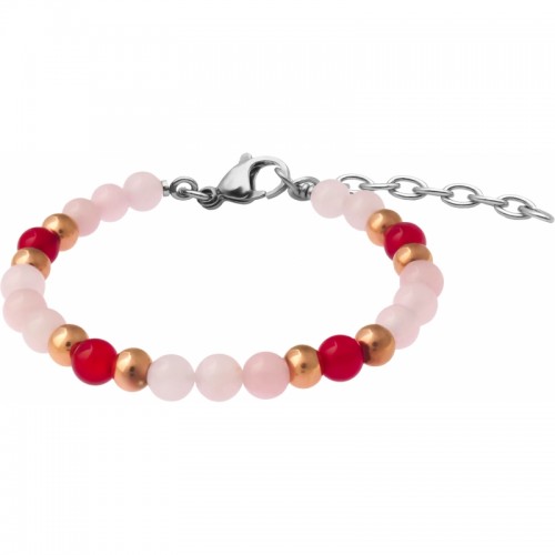 Bracelet STILIVITA en acier - Collection Médecine douce - LIBIDO FEMME - quartz rose - cornaline - SI 377