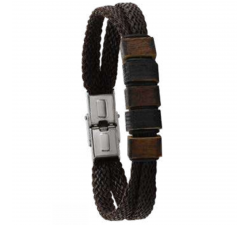 Bracelet en corde et bois de chêne GREENTIME ZWM023