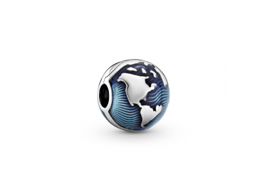 Charm Clip Globe Bleu en Argent 925/1000 Pandora 799429C01