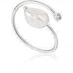 Bague femme ouverte argent 925/1000 Ania Haie Pearl Of Wisdom R019-01H