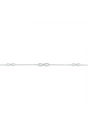 Bracelet argent 925/1000, 3 motifs infinis et oxydes de zirconium by Stauffer