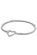 Bracelet chaîne serpent à fermeture cœur Pandora Moments en argent 925/1000e PANDORA 599539C00