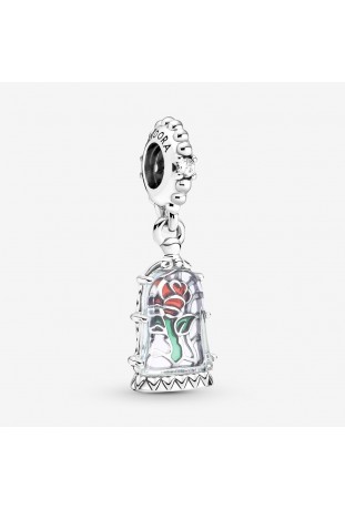Charm Pendentif Pandora Disney, La Belle et la Bête Rose enchantée, en argent 925/1000 790024C01