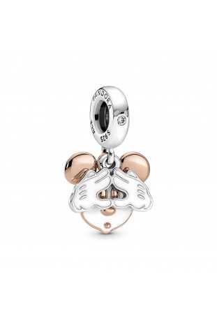 Charm pendentif Pandora Disney, Double Mickey mouse & Minnie mouse, en argent 925/1000 780112C01