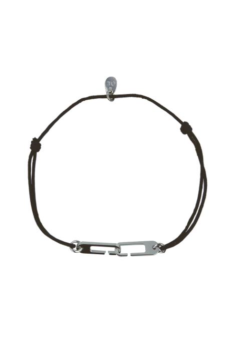 Bracelet Osmose Argent by OL, sur cordon au choix, Fermoir Médium BROAC
