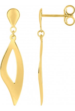 Boucles d'oreilles pendantes, or jaune 375/1000 by Stauffer