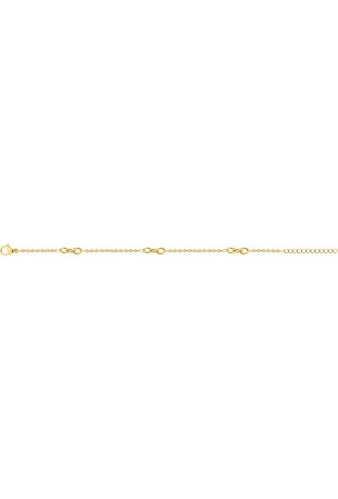 Bracelet femme acier dorée jaune, mailles fantaisie, longueur 20 cm by Stauffer