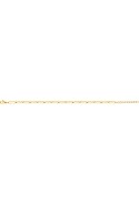 Bracelet acier 316L dorée jaune, mailles forçat allongées, longueur 20 cm by Stauffer