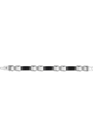 Bracelet homme acier 316L, carbone noir, by Stauffer