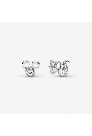 Boucles d'oreilles Pandora, Disney Portrait de Mickey et Minnie, en argent 925/1000 299258C01