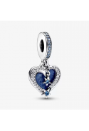 Charm Pendentif Pandora, Double Cœur, Étoile Filante Céleste, argent 925/1000, 792356C01
