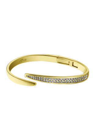 Bracelet rigide femme, Lotus Style Bliss, acier PVD jaune, LS1845-2/2