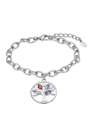 Bracelet femme, Motif Arbre de vie, Lotus Style, Acier et Cristaux, LS2192-2/1