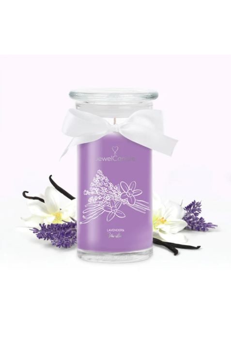 Bougie Fresh Lavender & Vanilla, (Collier), Jewel Candle 301561EU-C