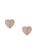 Boucles d’oreilles femme FOSSIL, Sadie Flutter Hearts, acier, JF04334791