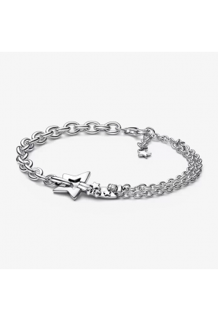 Bracelet Pandora, Double chaîne étoile filante, en argent 925/1000, 592409C01