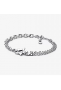 Bracelet Pandora, Double chaîne étoile filante, en argent 925/1000, 592409C01