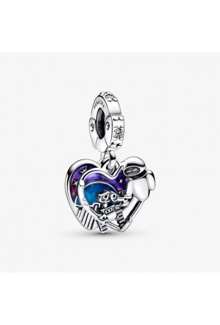 Charm Pandora pendentif, Qui Brille Dans Le Noir, Disney Pixar Wall-E & Eve, Argent 925/1000, 792518C01