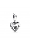 Charm pendentif Pandora, double coeur et chien, Argent 925/1000, 792647C01