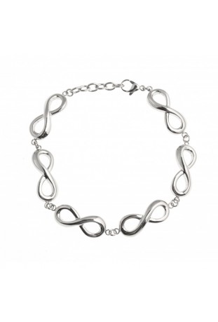Bracelet femme acier, motif infini, acier by Stauffer