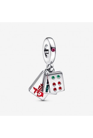 Charm pendentif Pandora, Triple mahjong, argent 925/1000, 792523C01