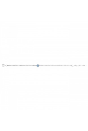 Bracelet argent 925/1000, spinelle bleue, by Stauffer