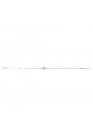Bracelet argent 925/1000, triangle et oxydes de zirconium, by Stauffer
