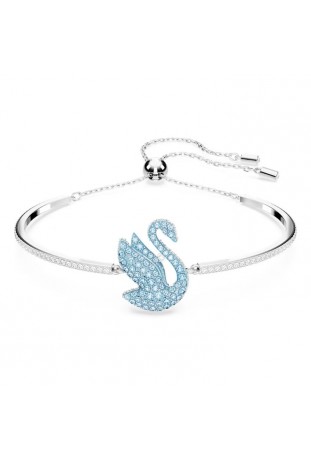 Bracelet Swarovski, Iconic Swan Cygne, Bleu, Métal rhodié, 5660595