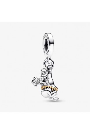 Charm pendentif Pandora, Baloo Disney, 100e Anniversaire avec diamant de synthèse, argent 925/1000 et or 585/1000, 792682C01